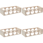 Natural Wooden Stackable Wine Rack Tabletop Wine Holder