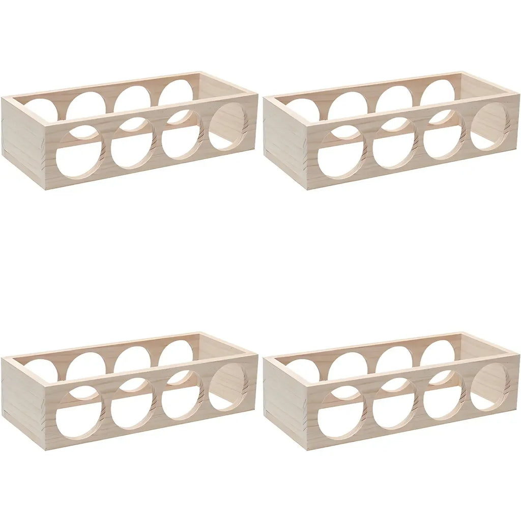 Natural Wooden Stackable Wine Rack Tabletop Wine Holder