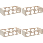 Natural Wooden Stackable Wine Rack Tabletop Wine Holder