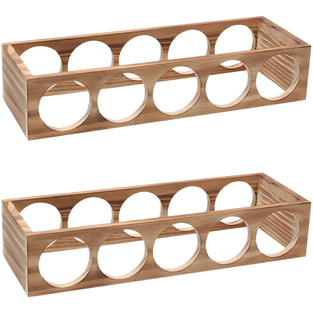 Natural Wooden Stackable Wine Rack Tabletop Wine Holder