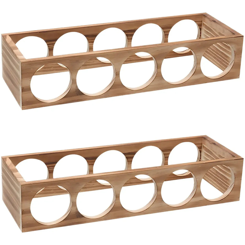 Natural Wooden Stackable Wine Rack Tabletop Wine Holder