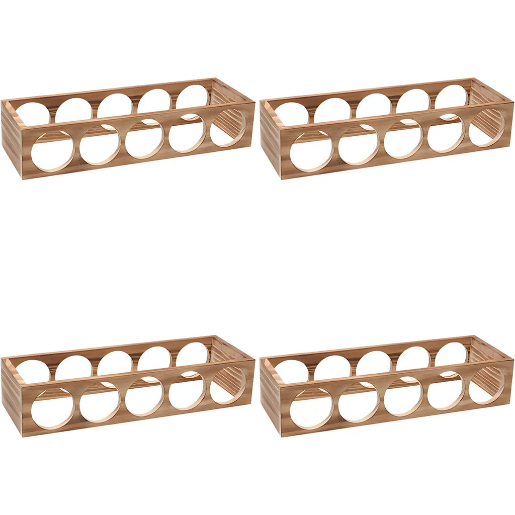 Natural Wooden Stackable Wine Rack Tabletop Wine Holder
