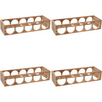 Natural Wooden Stackable Wine Rack Tabletop Wine Holder