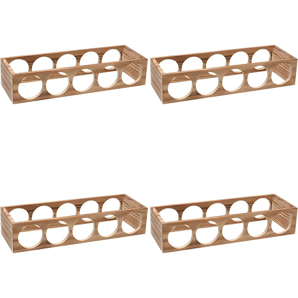 Natural Wooden Stackable Wine Rack Tabletop Wine Holder