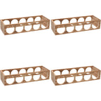 Natural Wooden Stackable Wine Rack Tabletop Wine Holder