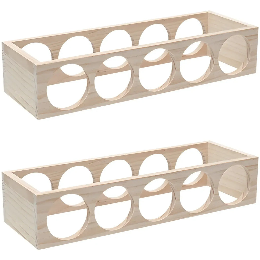 Natural Wooden Stackable Wine Rack Tabletop Wine Holder