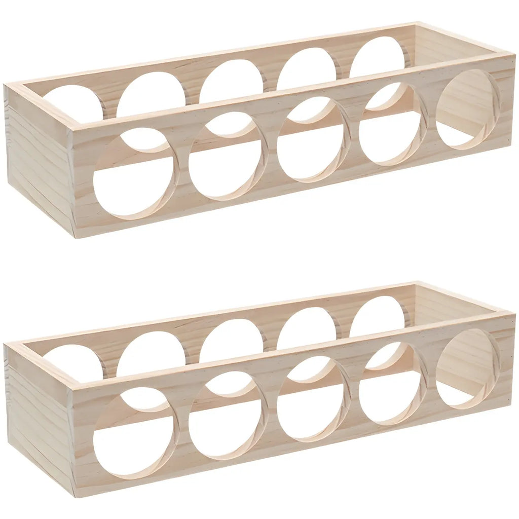 Natural Wooden Stackable Wine Rack Tabletop Wine Holder