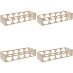 Natural Wooden Stackable Wine Rack Tabletop Wine Holder