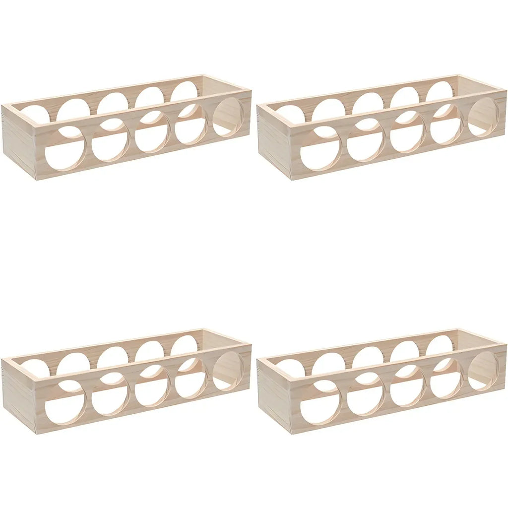 Natural Wooden Stackable Wine Rack Tabletop Wine Holder