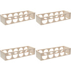 Natural Wooden Stackable Wine Rack Tabletop Wine Holder