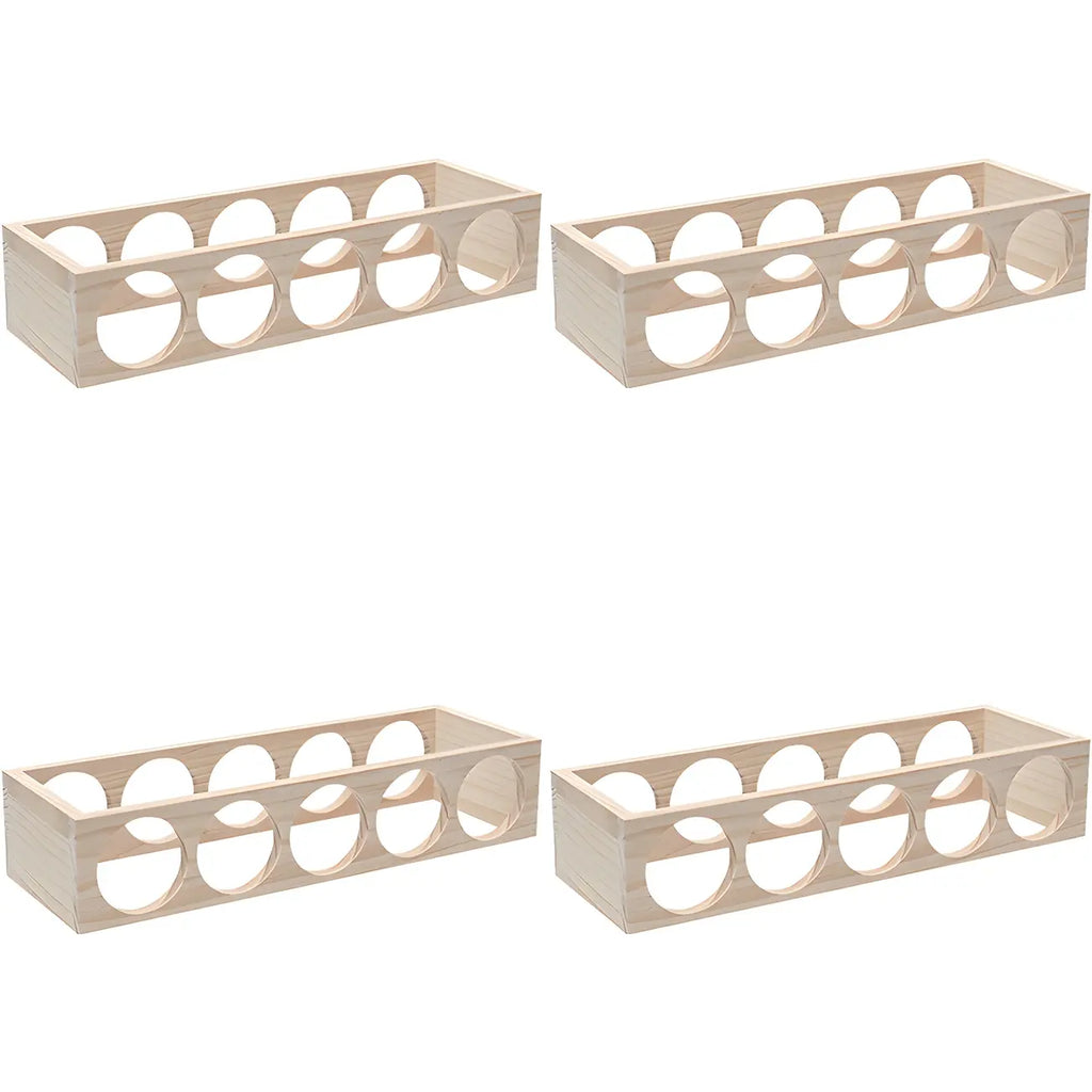 Natural Wooden Stackable Wine Rack Tabletop Wine Holder
