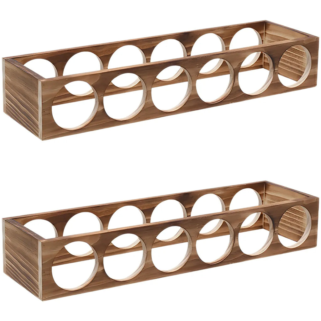 Natural Wooden Stackable Wine Rack Tabletop Wine Holder