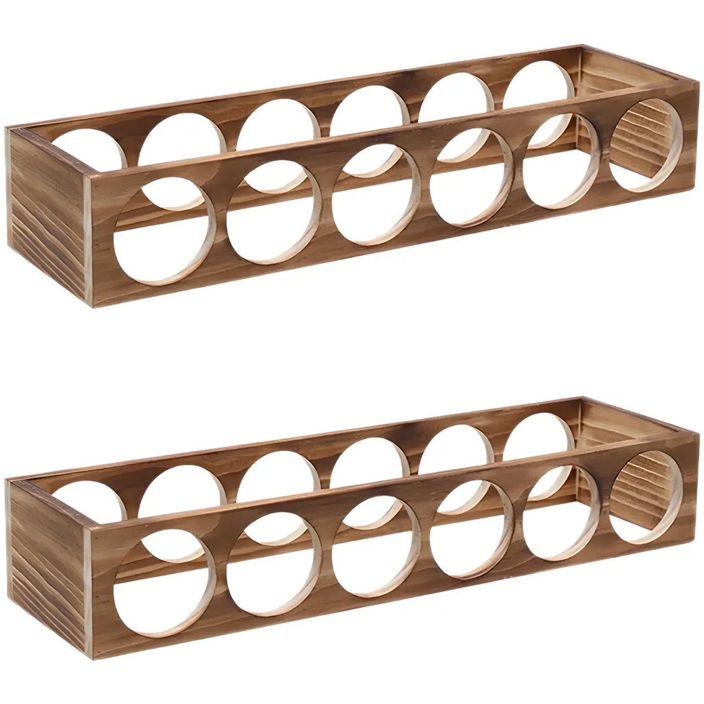 Natural Wooden Stackable Wine Rack Tabletop Wine Holder