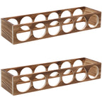 Natural Wooden Stackable Wine Rack Tabletop Wine Holder