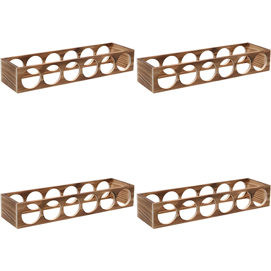 Natural Wooden Stackable Wine Rack Tabletop Wine Holder