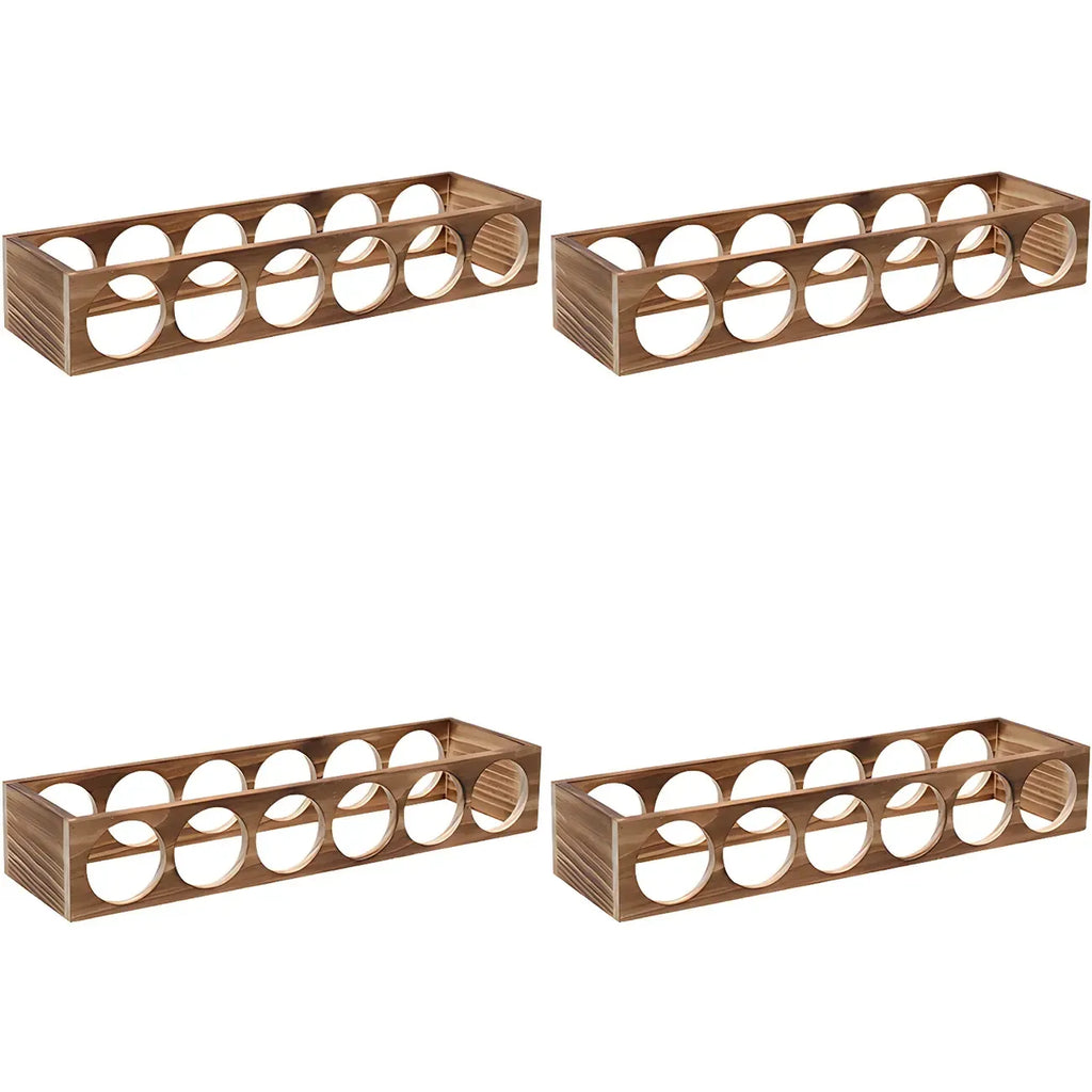 Natural Wooden Stackable Wine Rack Tabletop Wine Holder