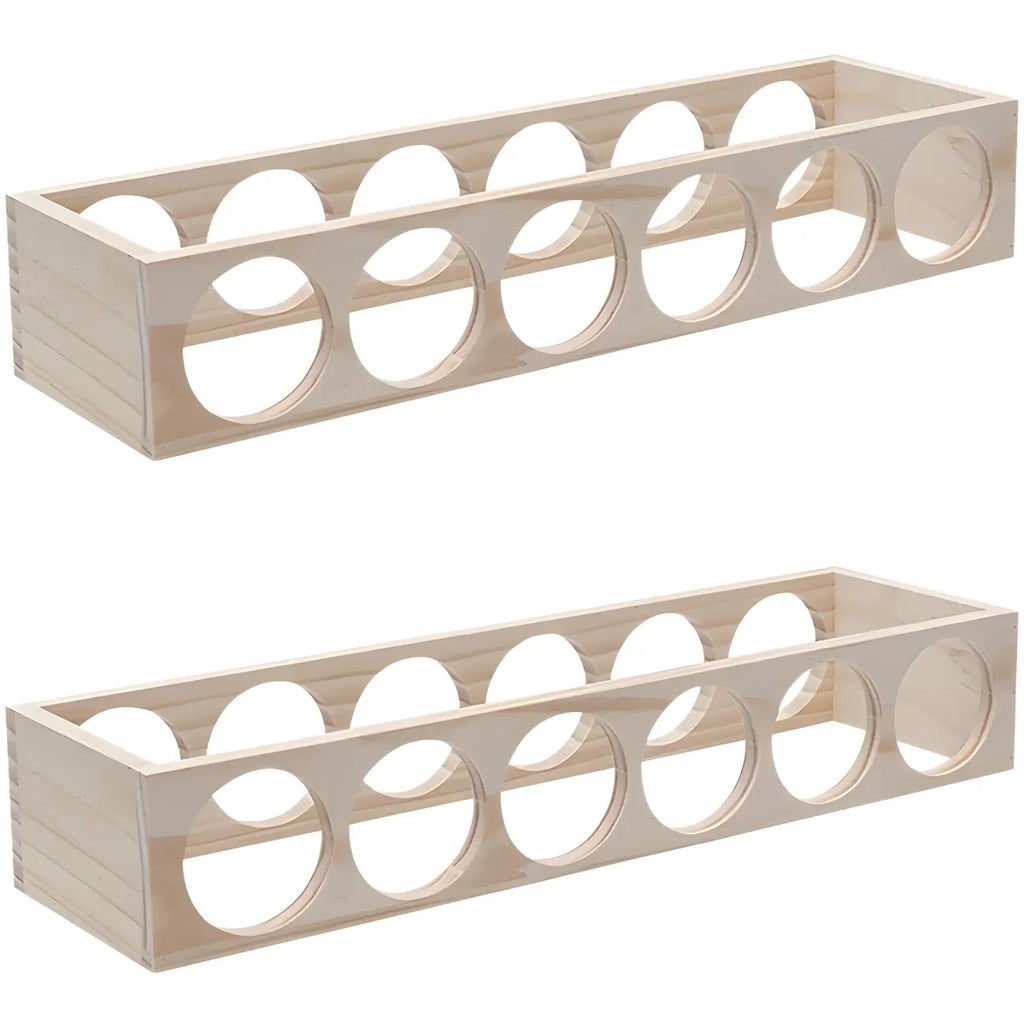 Natural Wooden Stackable Wine Rack Tabletop Wine Holder