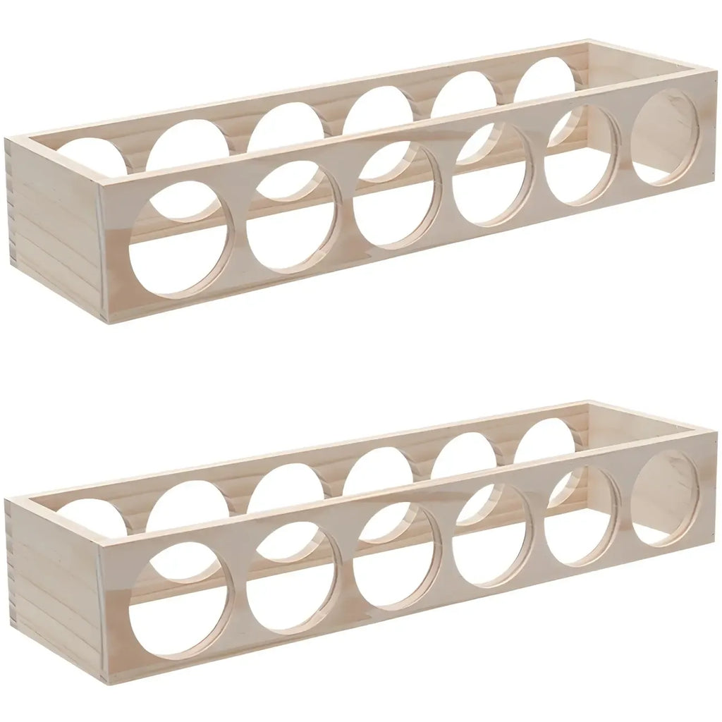 Natural Wooden Stackable Wine Rack Tabletop Wine Holder