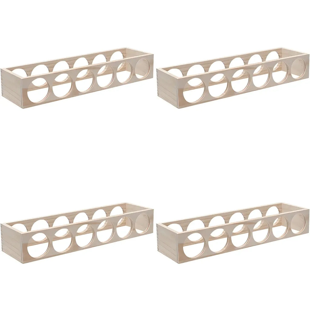 Natural Wooden Stackable Wine Rack Tabletop Wine Holder