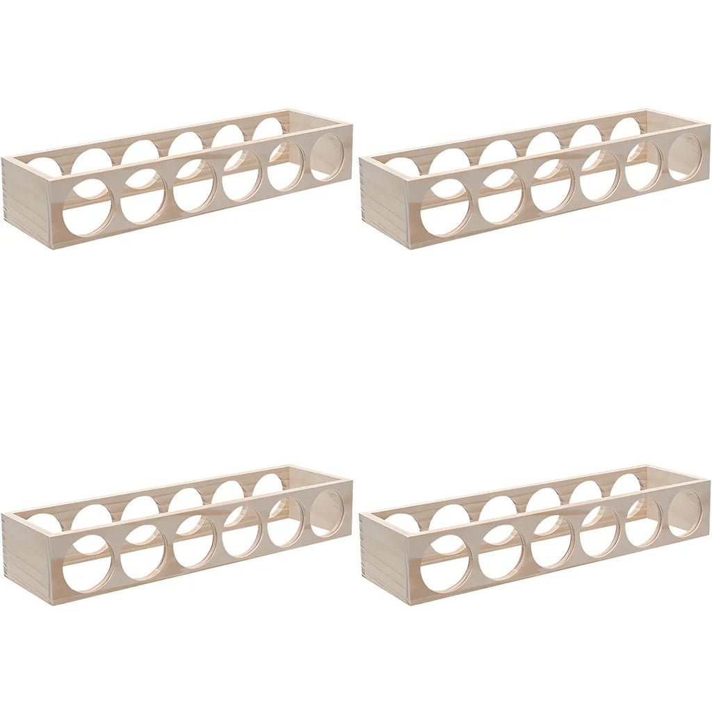 Natural Wooden Stackable Wine Rack Tabletop Wine Holder