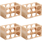 Natural Wooden Stackable Wine Rack Tabletop Wine Holder