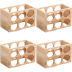 Natural Wooden Stackable Wine Rack Tabletop Wine Holder