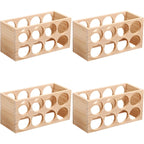 Natural Wooden Stackable Wine Rack Tabletop Wine Holder