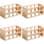 Natural Wooden Stackable Wine Rack Tabletop Wine Holder