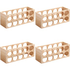 Natural Wooden Stackable Wine Rack Tabletop Wine Holder