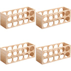 Natural Wooden Stackable Wine Rack Tabletop Wine Holder