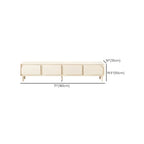 79 White Modern Wood Cable Management TV Stand with Legs