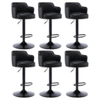 Modern Leather Armrests Swivel Adjustable Bar Stool