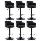 Modern Leather Armrests Swivel Adjustable Bar Stool