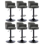 Modern Leather Armrests Swivel Adjustable Bar Stool