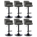 Modern Leather Armrests Swivel Adjustable Bar Stool