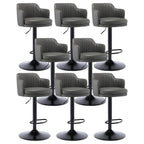 Modern Leather Armrests Swivel Adjustable Bar Stool