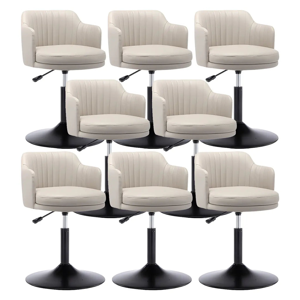 Modern Leather Armrests Swivel Adjustable Bar Stool