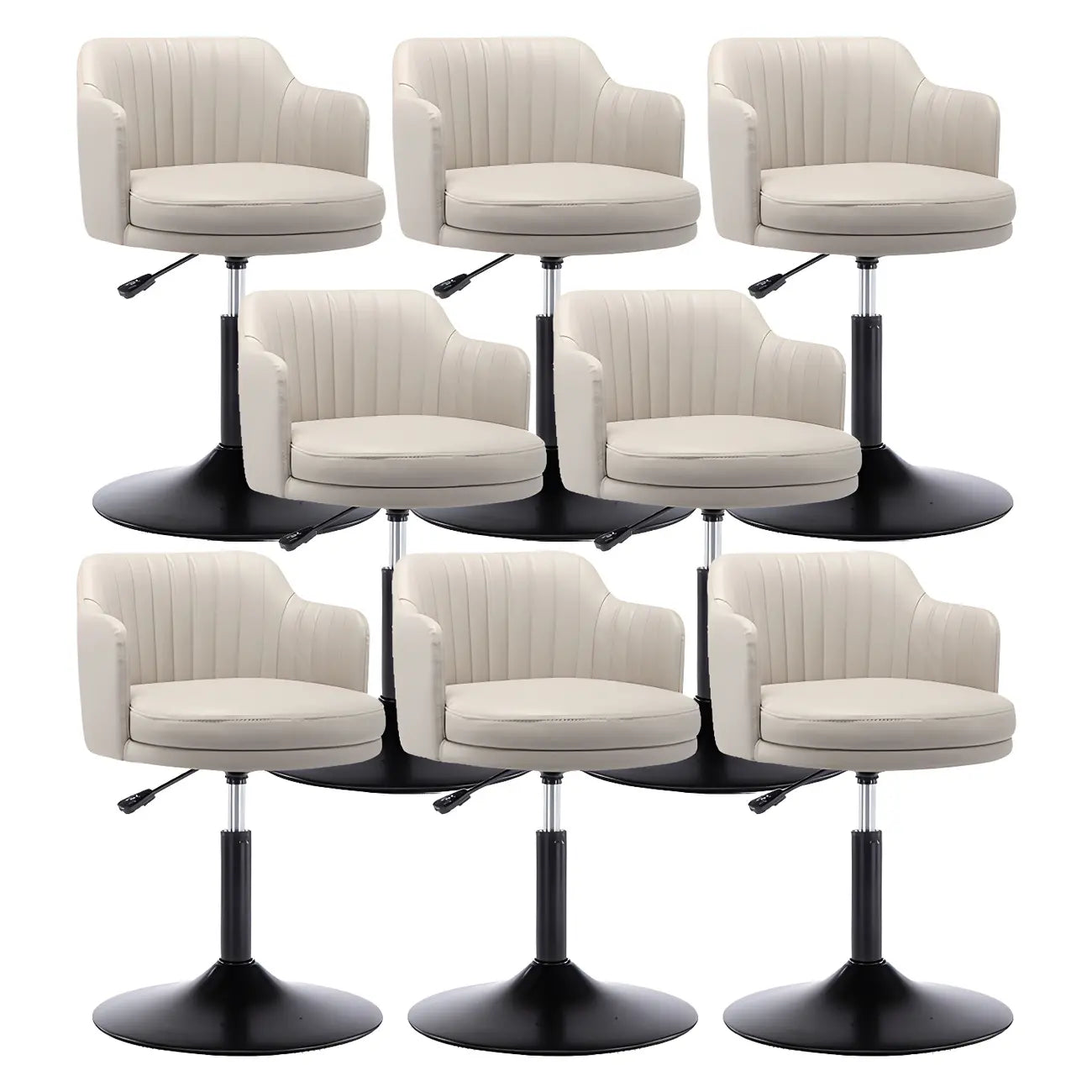 Modern Leather Armrests Swivel Adjustable Bar Stool