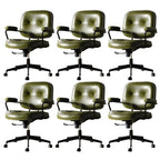 Industrial Leather Upholstered Height Adjustable Swivel Office Chair