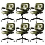 Industrial Leather Upholstered Height Adjustable Swivel Office Chair