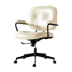 Industrial Leather Upholstered Height Adjustable Swivel Office Chair