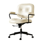 Industrial Leather Upholstered Height Adjustable Swivel Office Chair