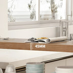 Modern Brown Pine Wooden Shelf Storage Trestle Bar Tables