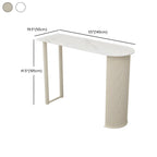 Scandinavian Free Form White Stone Iron Bar Tables