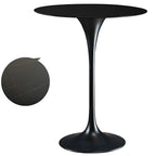 Round Glam Brown Gold Metal Tulip Base Bar Tables