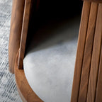 Scandinavian 2-tier Solid Wood Side Table with Storage Shelf