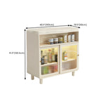 Scandinavian White Wood Glass Storage Extendable Bar Tables