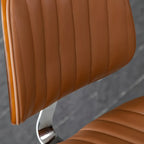 Modern Faux Leather Adjustable Swivel Bar Stools