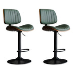 Modern Faux Leather Adjustable Swivel Bar Stools
