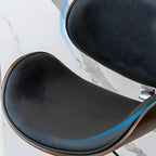 Modern Adjustable Leather Swivel Bar Stools with Backs